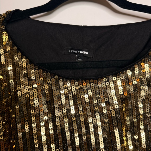 Fashion Nova Where’s the Party at Sequin Dress NWT - Picture 3 of 5
